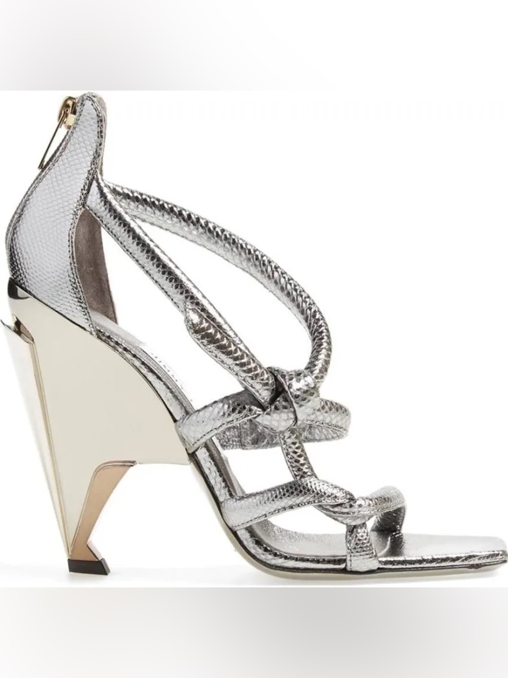 Jimmy Choo Silver Leather Pump